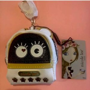 New Nicole lee flushy mouse ear mini backpack charm
